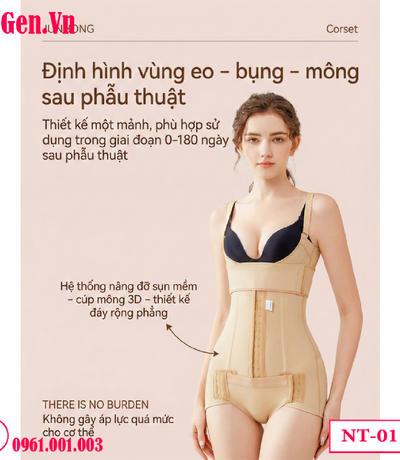 Gen Nịt Bụng Toàn Thân Sau Hút Mỡ NT-011: Siết Eo, Nâng Mông, Định Hình Vóc Dáng | DoGen.Vn