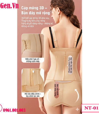 Gen Nịt Bụng Toàn Thân Sau Hút Mỡ NT-011: Siết Eo, Nâng Mông, Định Hình Vóc Dáng | DoGen.Vn