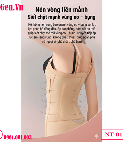 Gen Nịt Bụng Toàn Thân Sau Hút Mỡ NT-011: Siết Eo, Nâng Mông, Định Hình Vóc Dáng | DoGen.Vn
