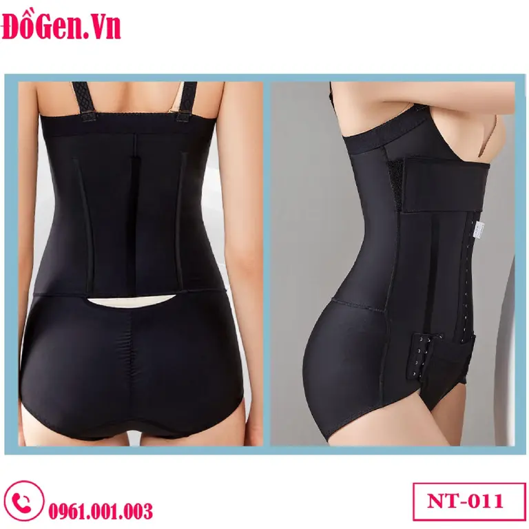 Gen định hình sau hút mỡ eo lưng bụng - Móc Cài Trước Siết Bụng Dưới, Mở Đáy Tiện Lợi | DoGen.Vn