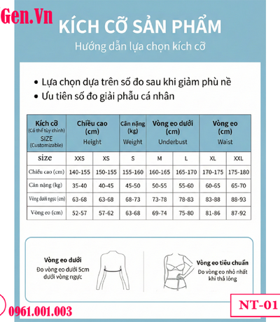 Gen định hình sau hút mỡ eo lưng bụng - Móc Cài Trước Siết Bụng Dưới, Mở Đáy Tiện Lợi | DoGen.Vn