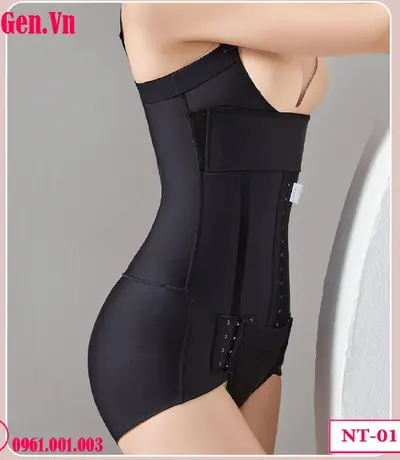 Gen định hình sau hút mỡ eo lưng bụng - Móc Cài Trước Siết Bụng Dưới, Mở Đáy Tiện Lợi | DoGen.Vn