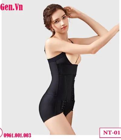 Gen định hình sau hút mỡ eo lưng bụng - Móc Cài Trước Siết Bụng Dưới, Mở Đáy Tiện Lợi | DoGen.Vn