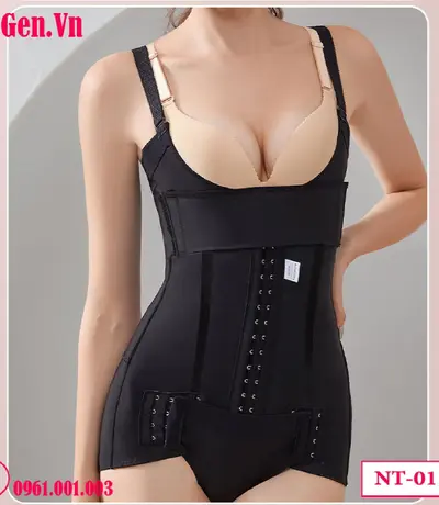 Gen định hình sau hút mỡ eo lưng bụng - Móc Cài Trước Siết Bụng Dưới, Mở Đáy Tiện Lợi | DoGen.Vn