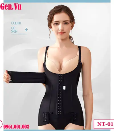 Gen định hình sau hút mỡ eo lưng bụng - Móc Cài Trước Siết Bụng Dưới, Mở Đáy Tiện Lợi | DoGen.Vn