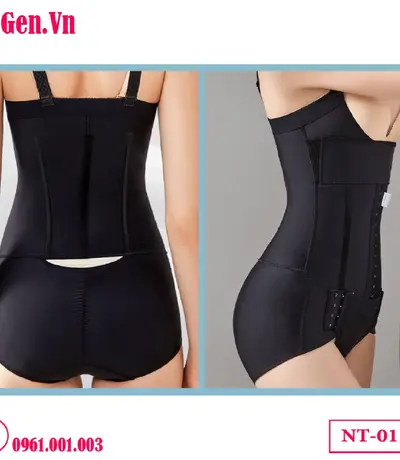 Gen định hình sau hút mỡ eo lưng bụng - Móc Cài Trước Siết Bụng Dưới, Mở Đáy Tiện Lợi | DoGen.Vn