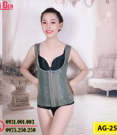 Áo Gen Định Hình - Áo Lót Nịt Bụng Định Hình Thu Gọn Vòng Eo (Cod: AG-258)