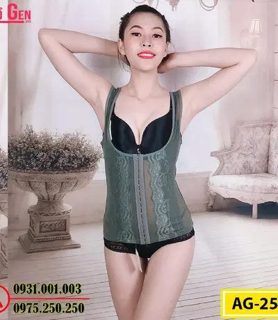 Áo Gen Định Hình - Áo Lót Nịt Bụng Định Hình Thu Gọn Vòng Eo (Cod: AG-258)