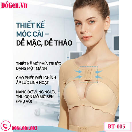 Áo gen mặc sau hút mỡ hỗ trợ giữ form