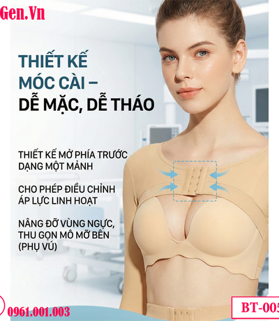 Áo gen mặc sau hút mỡ hỗ trợ giữ form