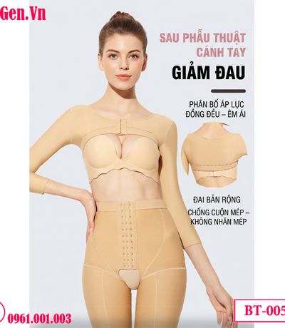 Áo gen nâng ngực chữ U màu da tự nhiên