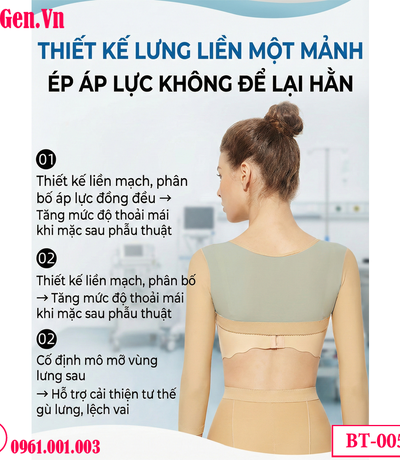 Áo gen tay dài che ngấn mỡ lưng cho nữ