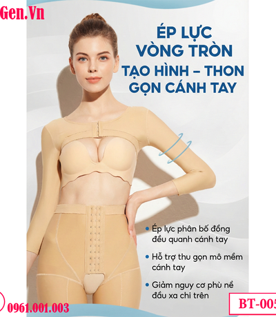 Áo Gen Màu Da Che Mỡ Nách – Nâng Ngực, Gọn Tay | BT-005