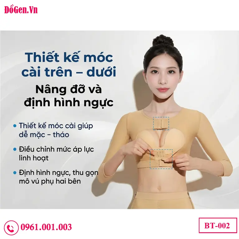 Áo định hình sau hút mỡ cánh tay ép chặt vùng mỡ lỏng lẻo định hình lại vóc dáng.