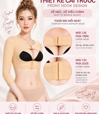 Áo gen PL21 Casvico với móc cài phía trên và phía dưới