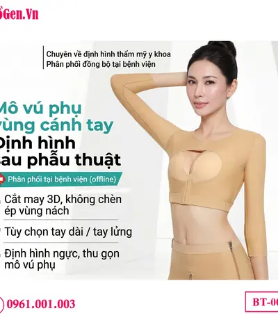 Áo gen giảm mỡ nách và cánh tay form lửng mỏng nhẹ thích hợp mặc mùa hè.