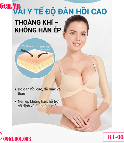 Áo gen che mỡ nách khi mặc bra hở tay