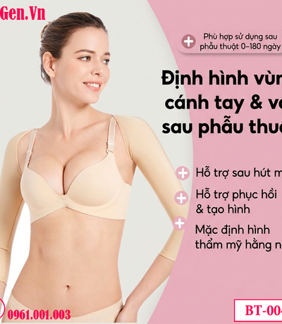 Áo gen tay mặc sau hút mỡ bắp tay