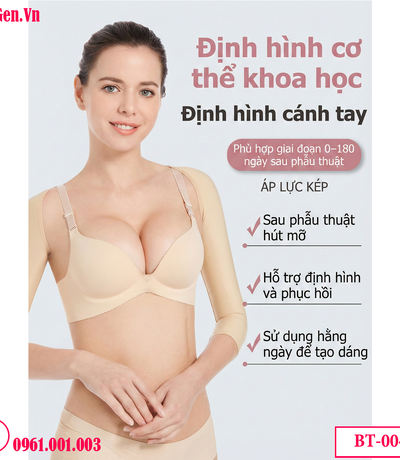 Áo Gen Định Hình Bắp Tay Chuẩn Y Khoa BT 004: Hỗ Trợ Sau Hút Mỡ & Chỉnh Dáng Cột Sống