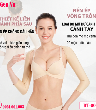 Áo Gen Định Hình Bắp Tay Chuẩn Y Khoa BT 004: Hỗ Trợ Sau Hút Mỡ & Chỉnh Dáng Cột Sống