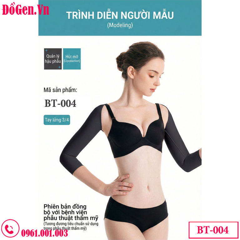 Áo Gen Định Hình Bắp Tay Nữ Cao Cấp BT 004 – Hỗ Trợ Giữ Form Sau Phẫu Thuật, Ôm Gọn Cánh Tay Tự Nhiên