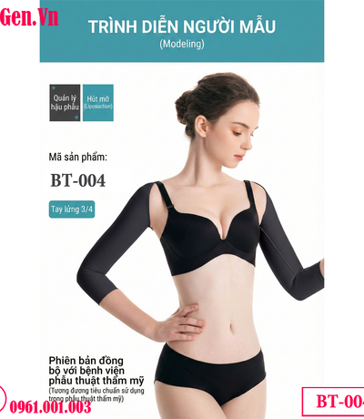 Áo Gen Định Hình Bắp Tay Nữ Cao Cấp BT 004 – Hỗ Trợ Giữ Form Sau Phẫu Thuật, Ôm Gọn Cánh Tay Tự Nhiên