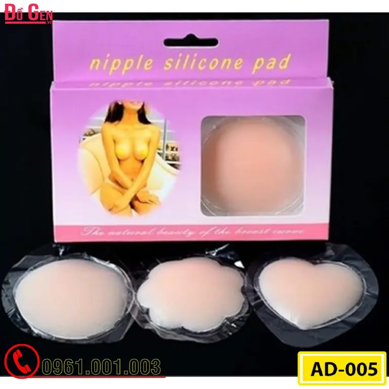 Miếng Dán Nhũ Hoa - Dán Ti Ngực Silicon Cao Cấp (AD-005)