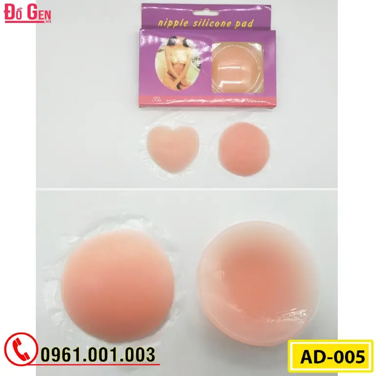 Miếng Dán Nhũ Hoa - Dán Ti Ngực Silicon Cao Cấp (AD-005)
