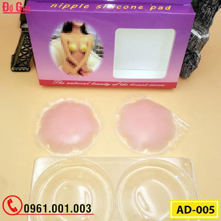 Miếng Dán Nhũ Hoa - Dán Ti Ngực Silicon Cao Cấp (AD-005)