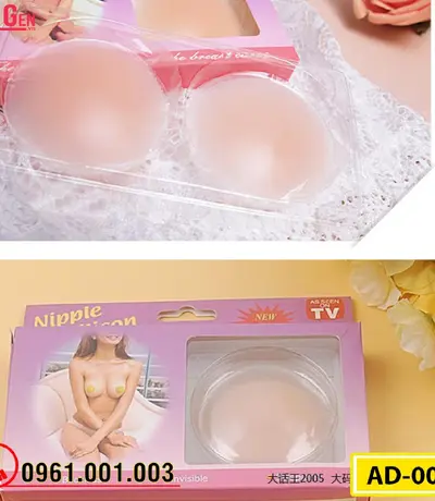 Miếng Dán Nhũ Hoa - Dán Ti Ngực Silicon Cao Cấp (AD-005)