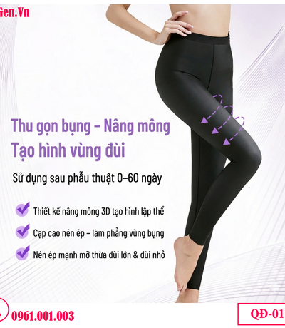 Quần gen đai hỗ trợ cố định mô sau hút mỡ giữ dáng ổn định