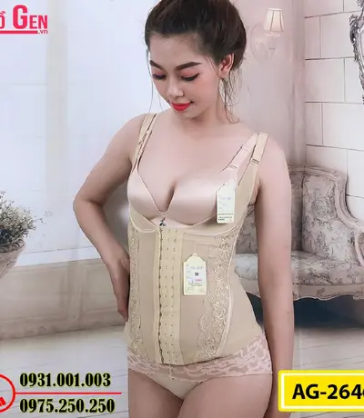 Áo Lót Gen Định Hình - Gen Nịt Bụng Thu Gọn Vòng Eo (Cod: AG-2646)