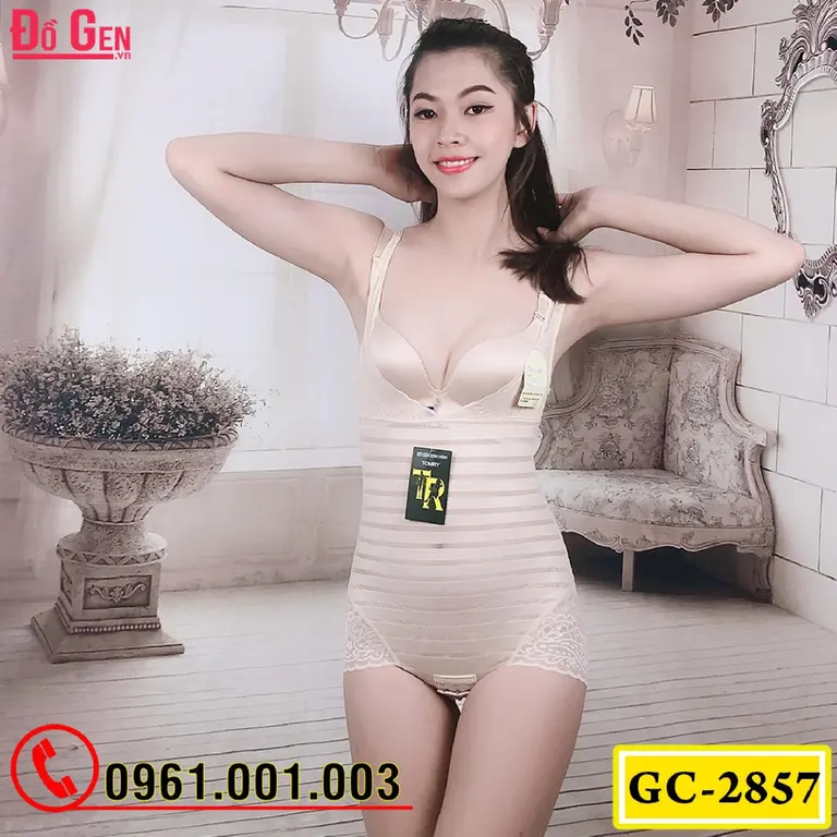 Bộ Đồ Lót Gen Định Hình - Gen Nịt Bụng Thu Gọn Vòng Eo (Cod: GC-2857)