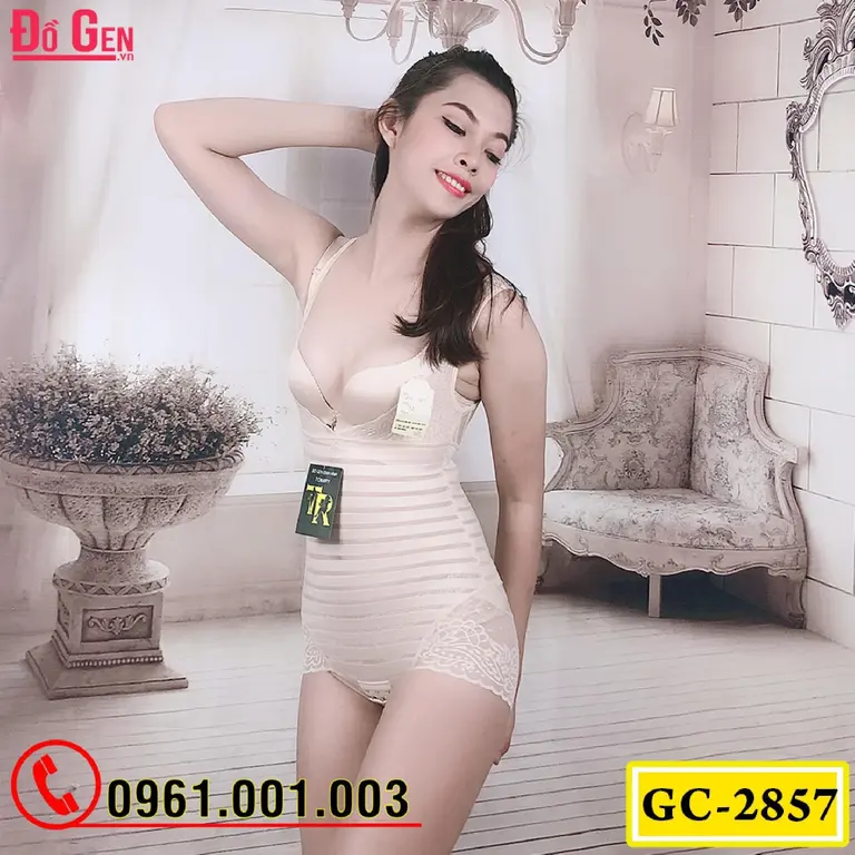 Bộ Đồ Lót Gen Định Hình - Gen Nịt Bụng Thu Gọn Vòng Eo (Cod: GC-2857)