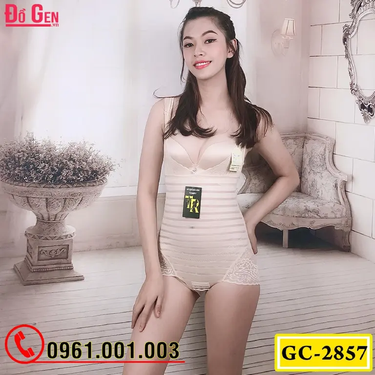 Bộ Đồ Lót Gen Định Hình - Gen Nịt Bụng Thu Gọn Vòng Eo (Cod: GC-2857)