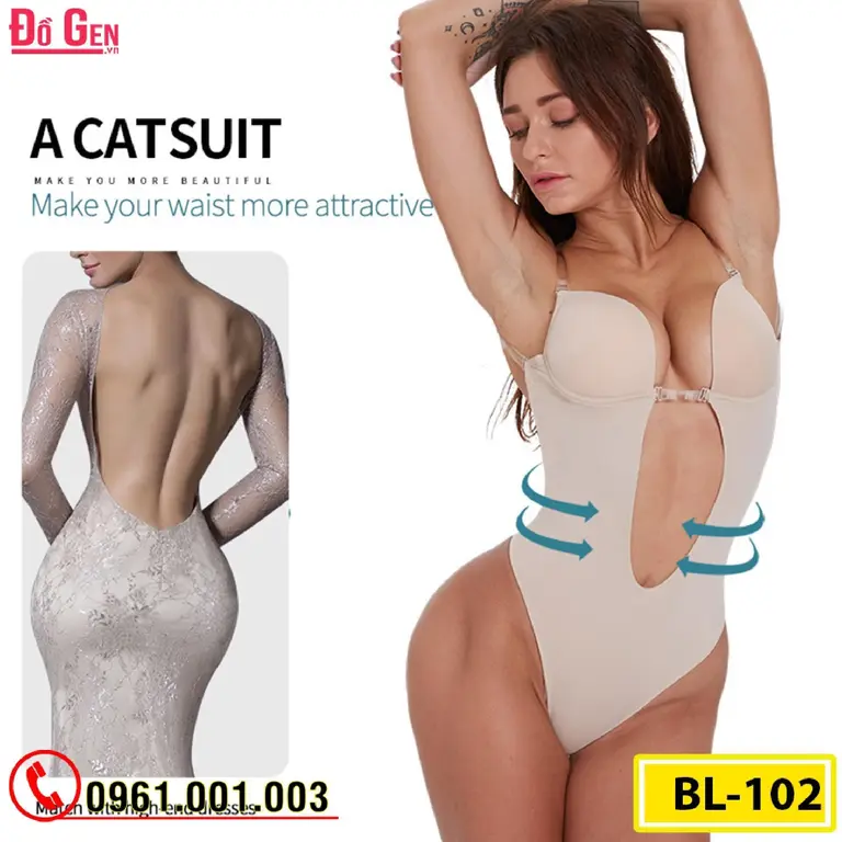 Bộ Đồ Lót Liền Thân Cao Cấp Dành Cho Đầm Hở Lưng (Cod: BL-102)