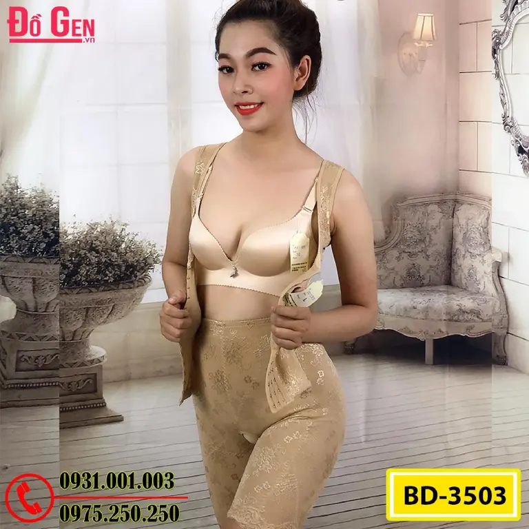 Bộ Đồ Lót Gen Định Hình - Gen Nịt Bụng Định Hình Thu Nhỏ Vòng 2 (Cod: BD-3503)
