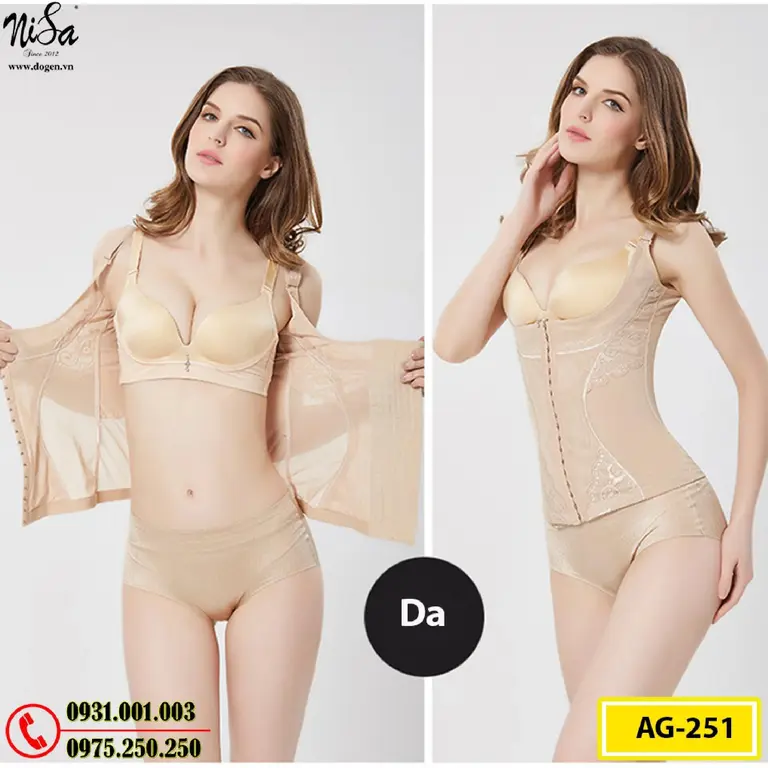 Áo Lót Định Hình - Áo Gen Định Hình Nâng Ngực Thu Gọn Vòng Eo (Cod: AG-251)