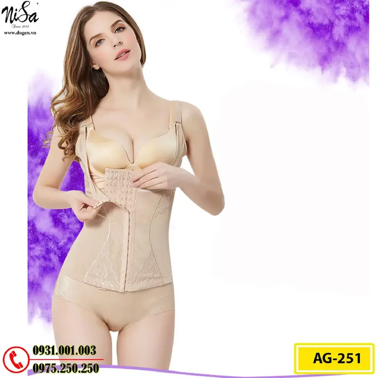 Áo Lót Định Hình - Áo Gen Định Hình Nâng Ngực Thu Gọn Vòng Eo (Cod: AG-251)