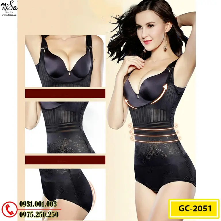 Bộ Đồ Lót Định Hình Bikini Liền Thân Thu Gọn Vòng Eo (Cod: GC-2051)