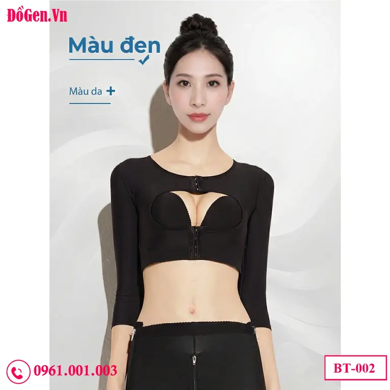 Áo định hình nách và lưng trang bị khóa cài nhiều nấc giúp dễ dàng điều chỉnh size.