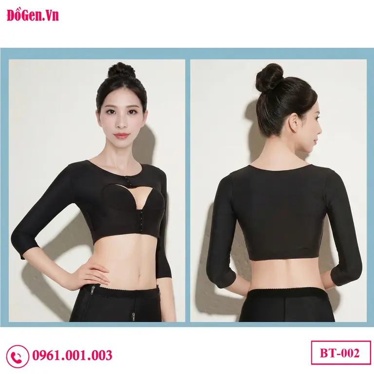 Áo ép bắp tay liền áo ngực thiết kế 2 trong 1 tiện dụng cho chị em mặc hàng ngày.