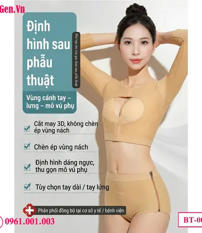 Đai định hình bắp tay giảm mỡ siết chặt và định hình các mô mỡ lỏng lẻo sau sinh.