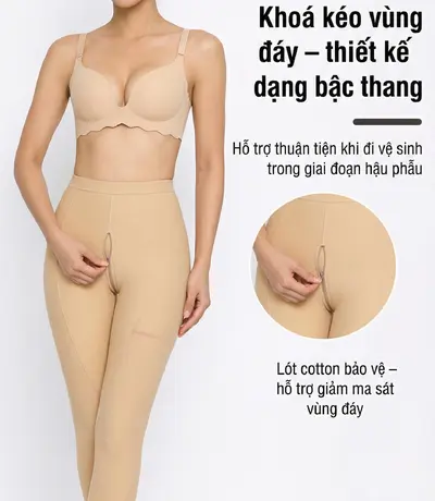 Quần gen sau hút mỡ bụng đùi QD014 giúp giảm sưng và cố định mô mềm