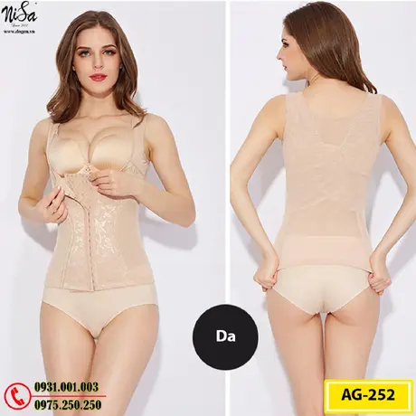 Áo Gen Định Hình - Áo Lót Định Hình Nịt Bụng Thu Gọn Vòng Eo (Cod: AG-252)