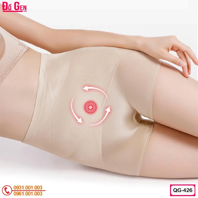 Quần Gen Nịt Bụng Dưới Có Đùi Cho Phụ Nữ Sau Sinh Màu Đen QĐ-426