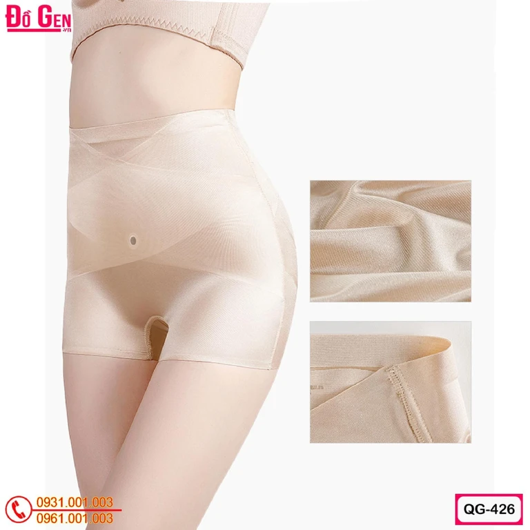 Quần Gen Nịt Bụng Dưới Có Đùi Cho Phụ Nữ Sau Sinh Màu Đen QĐ-426
