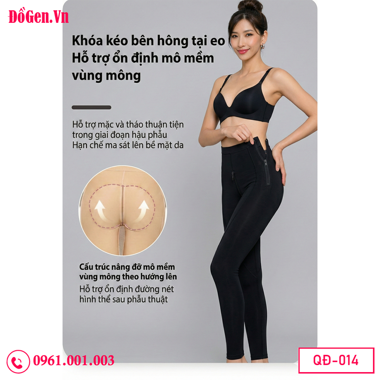 quần gen hậu phẫu định hình bụng đùi