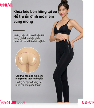 quần gen hậu phẫu định hình bụng đùi