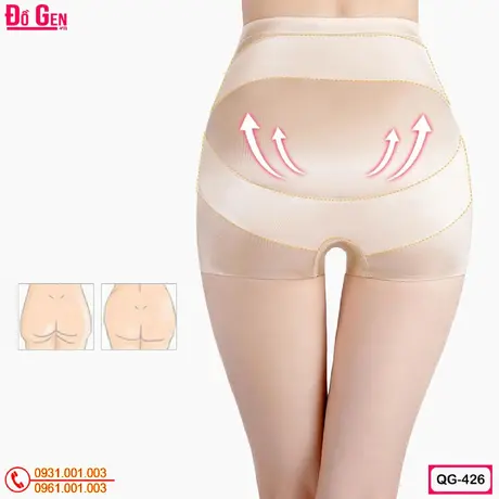 Quần Gen Nịt Bụng Dưới Có Đùi Cho Phụ Nữ Sau Sinh Màu Đen QĐ-426